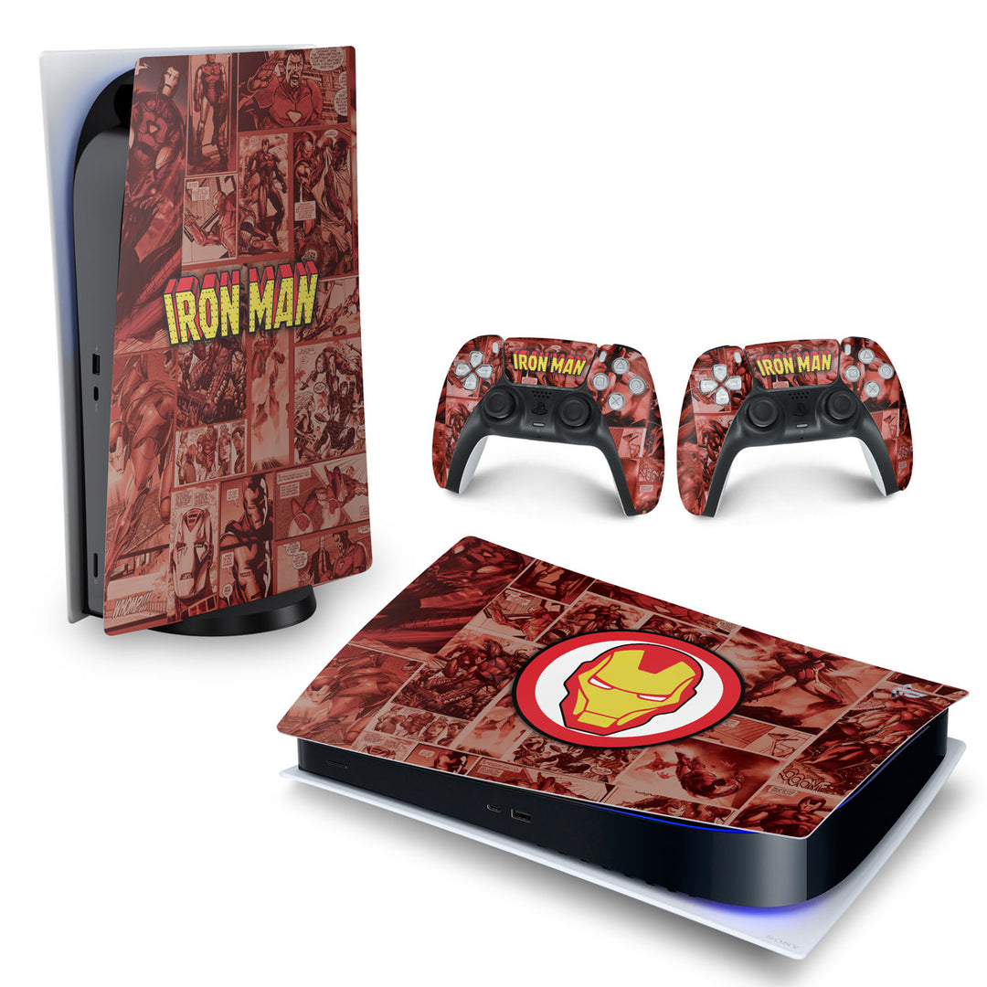 Skin Anti-Rage PS5 Fat Horizontal - Homem De Ferro Comics - Pop Arte Skins - foto 4