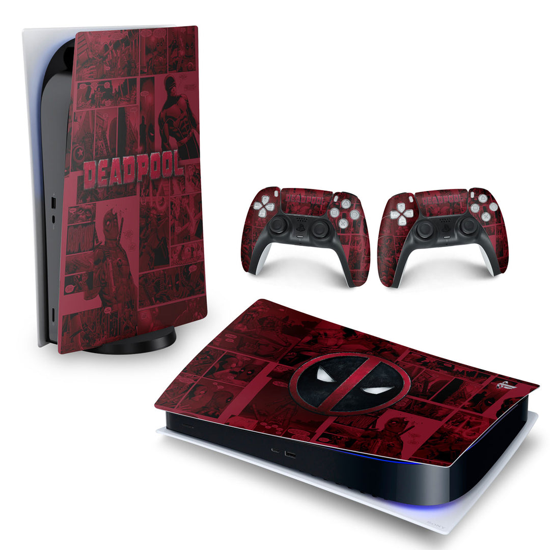 Skin Anti-Rage PS5 Fat Horizontal - Deadpool Comics - Pop Arte Skins - foto 4
