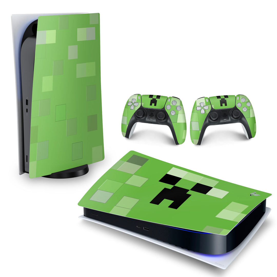 Skin Anti-Rage PS5 Fat Horizontal - Creeper Minecraft - Pop Arte Skins - foto 4