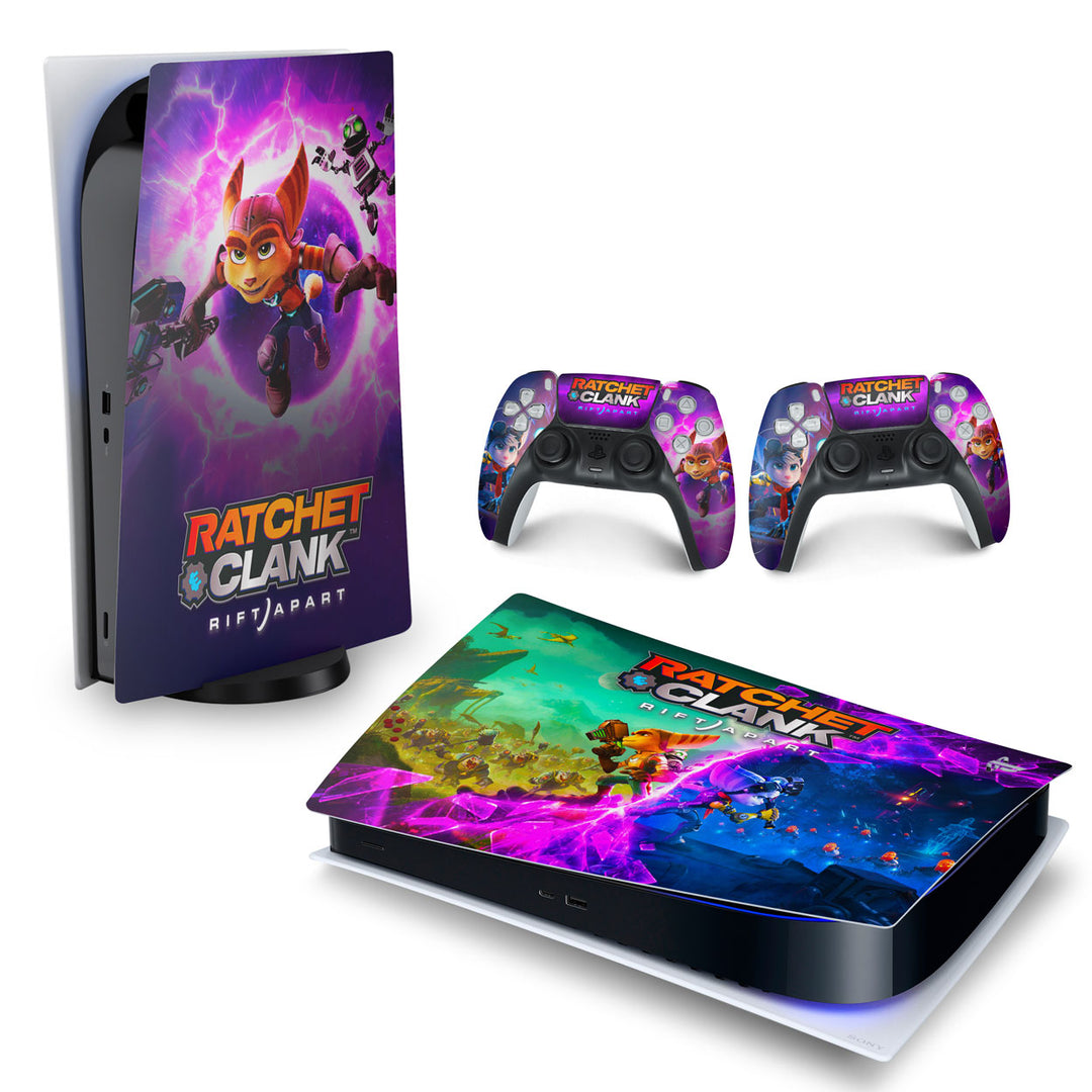 Skin Anti-Rage PS5 Fat Horizontal - Ratchet & Clank Rift Apart - Pop Arte Skins - foto 4