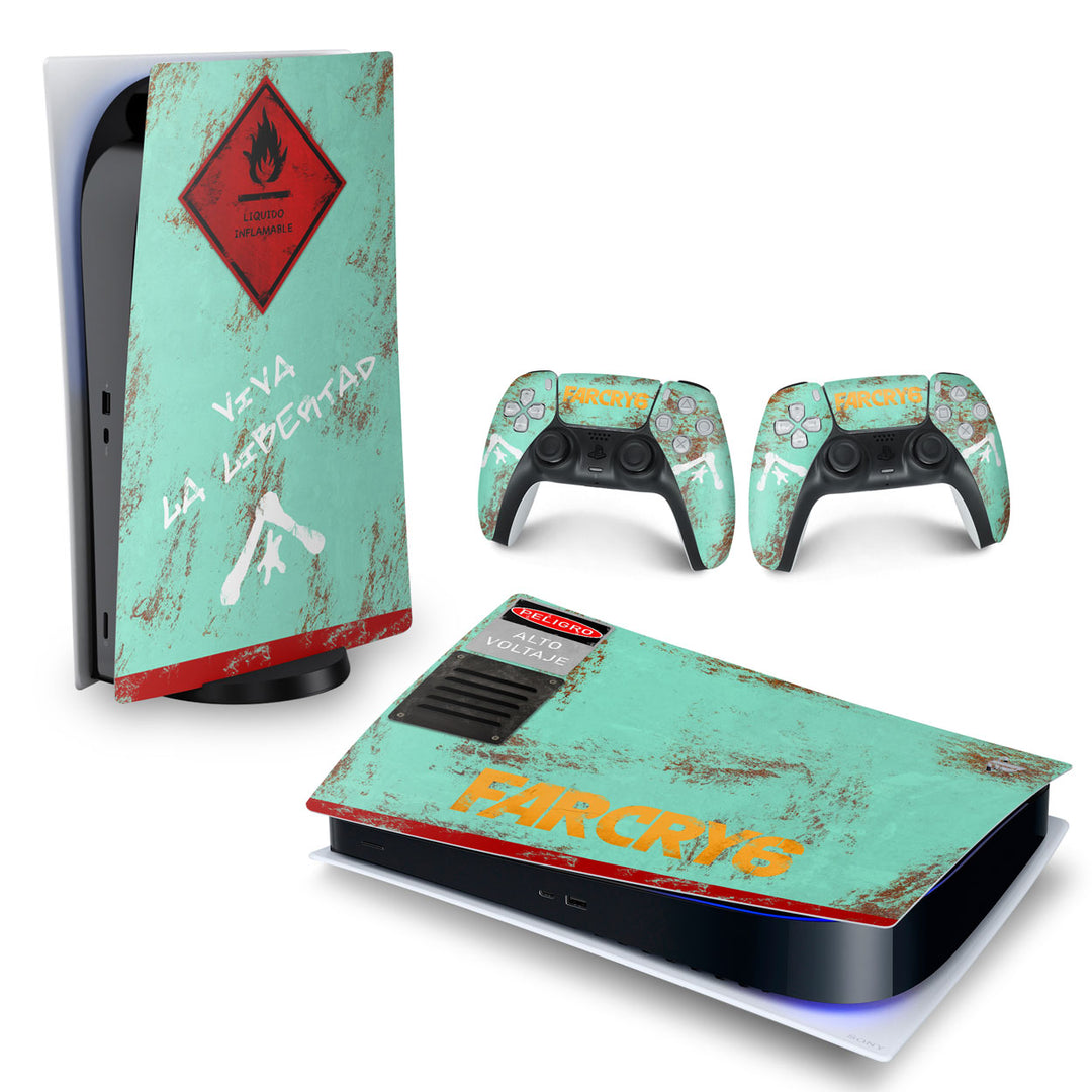 Skin Anti-Rage PS5 Fat Horizontal - Far Cry 6 - Pop Arte Skins - foto 4