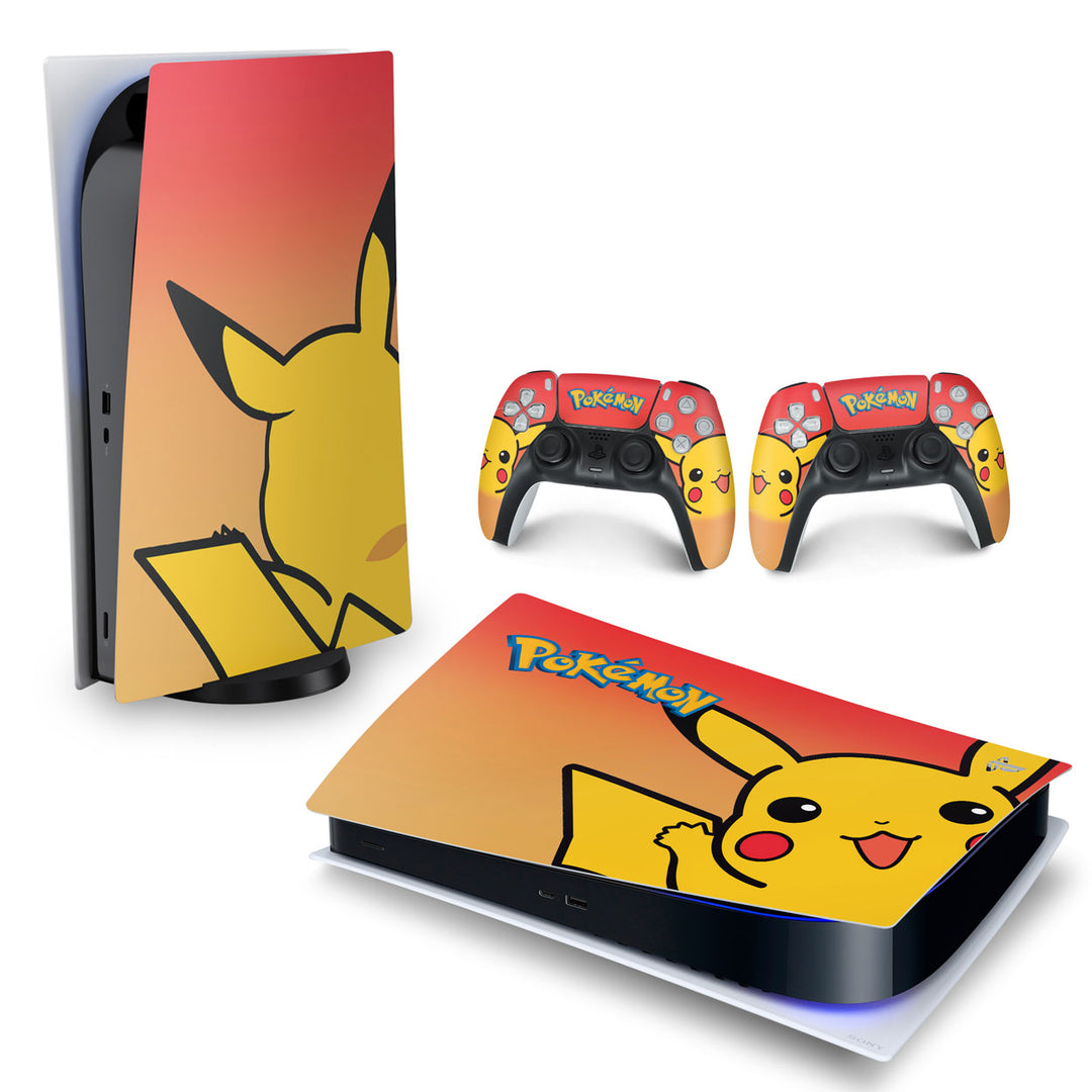 Skin Anti-Rage PS5 Fat Horizontal - Pokemon Pikachu - Pop Arte Skins - foto 4