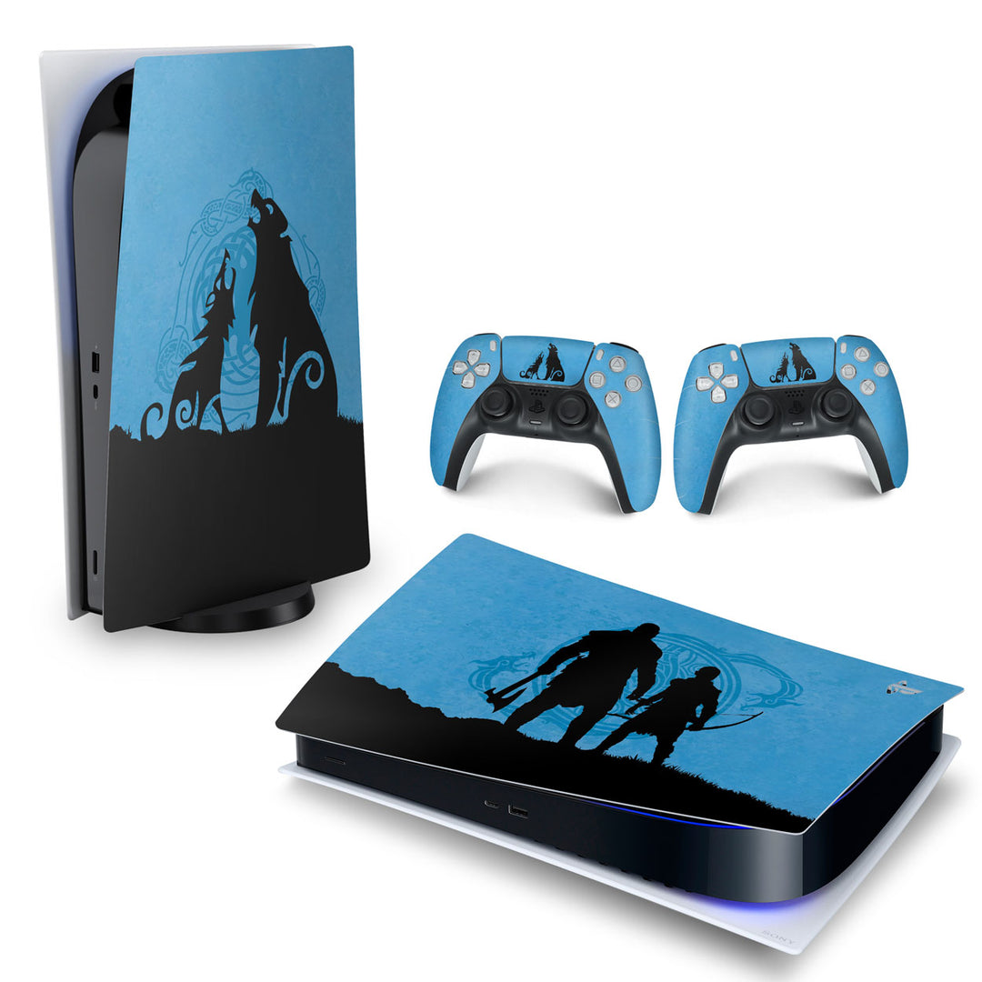 Skin Anti-Rage PS5 Fat Horizontal - God of War Ragnarok Edition - Pop Arte Skins - foto 4