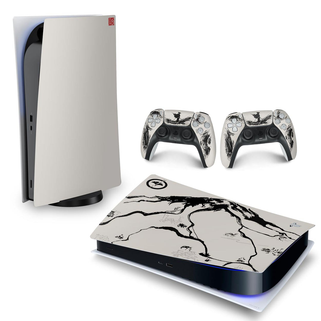 Skin Anti-Rage PS5 Fat Horizontal - Ghost Of Yotei - Pop Arte Skins - foto 4
