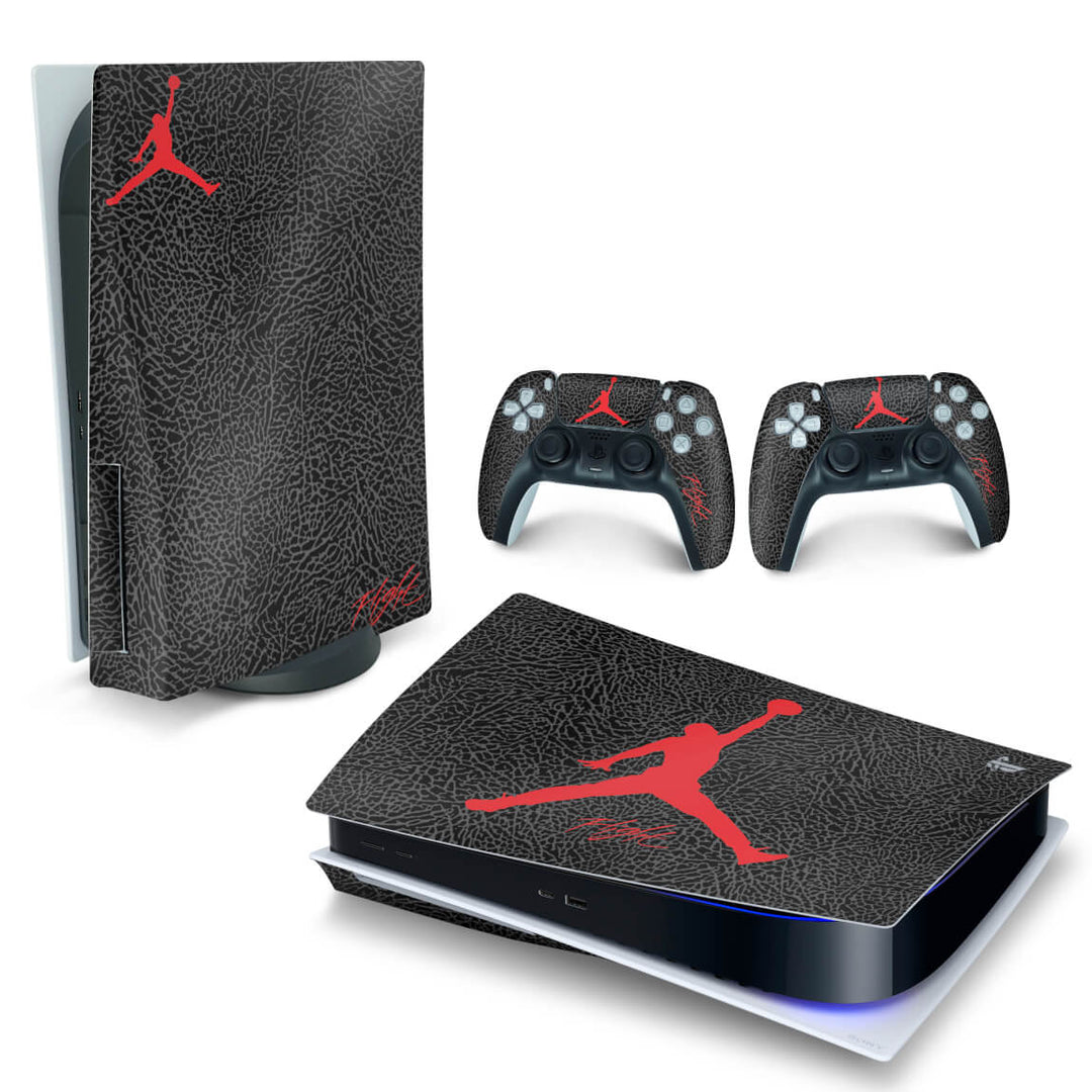 Skin Anti-Rage PS5 Fat Horizontal - Jordan Flight - Pop Arte Skins