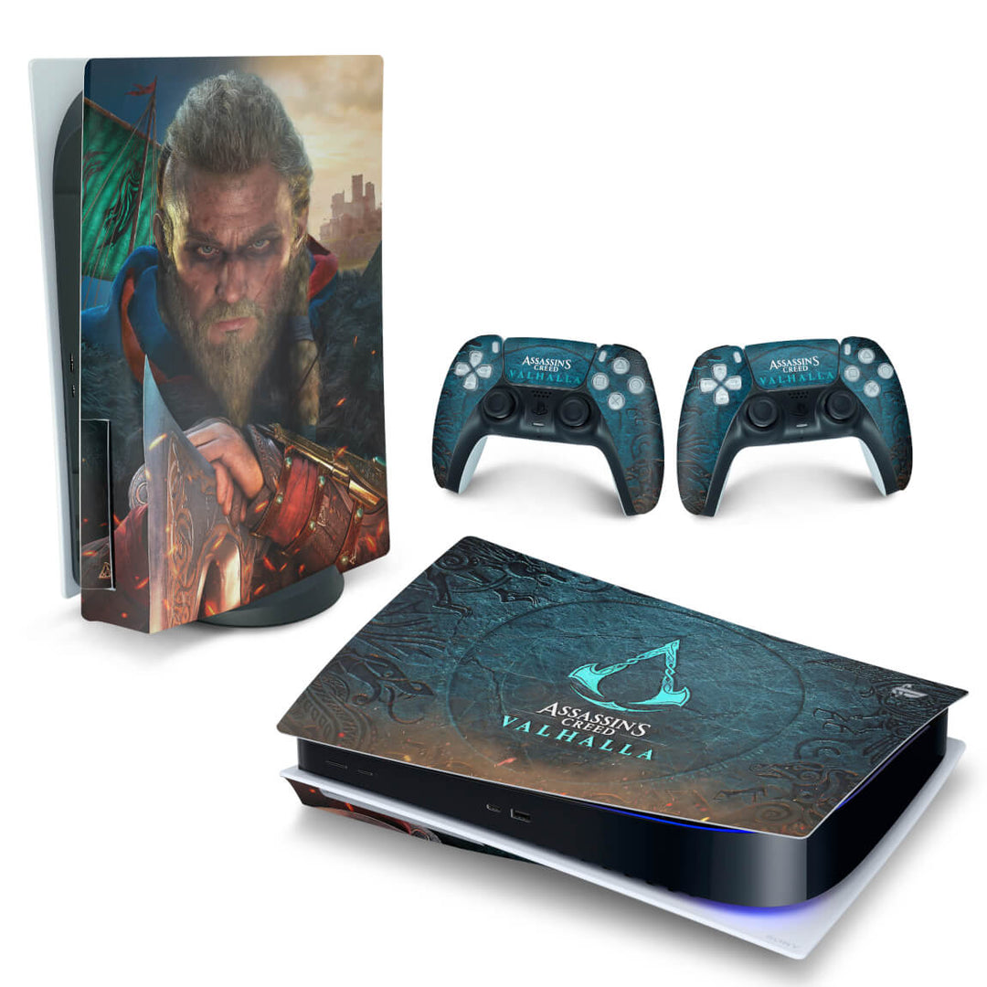 Skin Anti-Rage PS5 Fat Horizontal - Assassin's Creed Valhalla - Pop Arte Skins