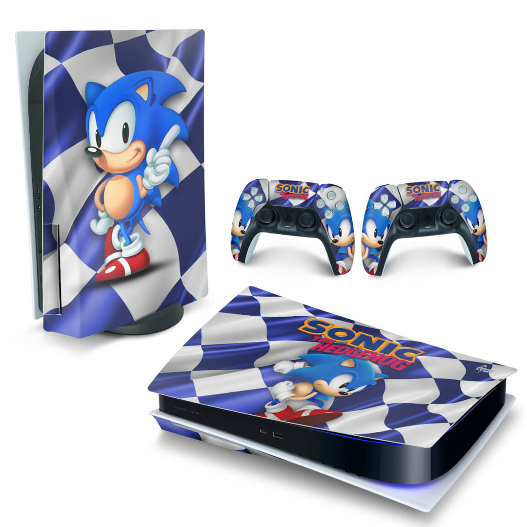 Skin Anti-Rage PS5 Fat Horizontal - Sonic - Pop Arte Skins