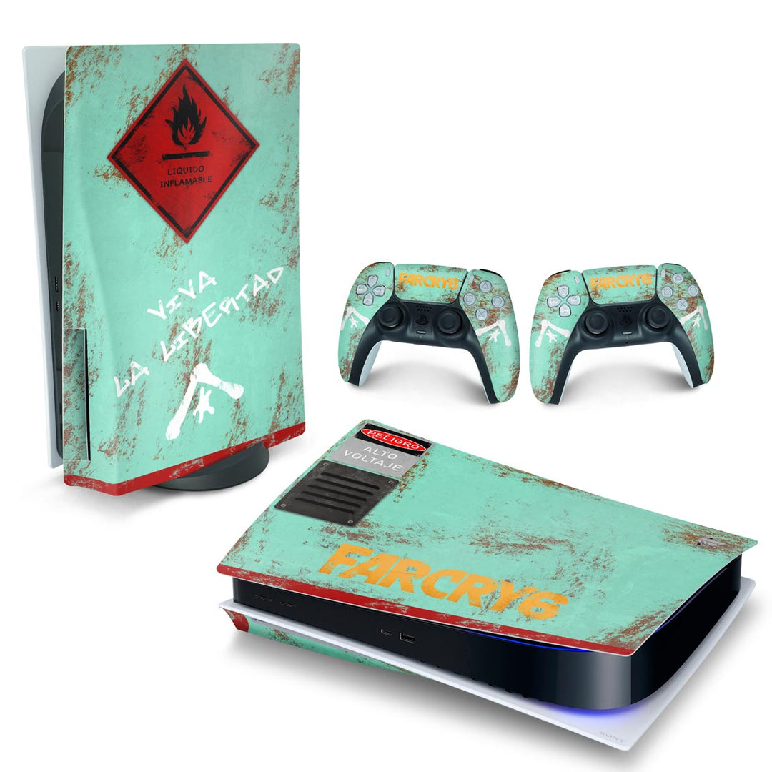 Skin Anti-Rage PS5 Fat Horizontal - Far Cry 6 - Pop Arte Skins