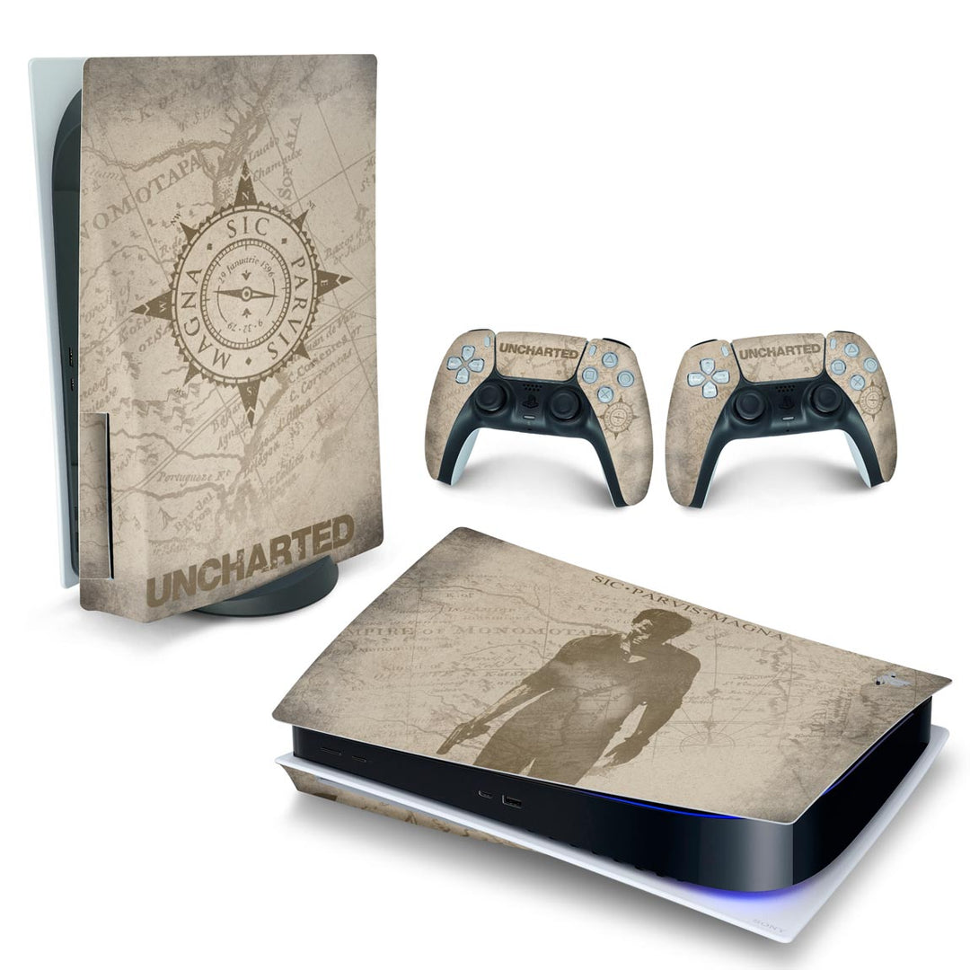 Skin Anti-Rage PS5 Fat Horizontal - Uncharted - Pop Arte Skins