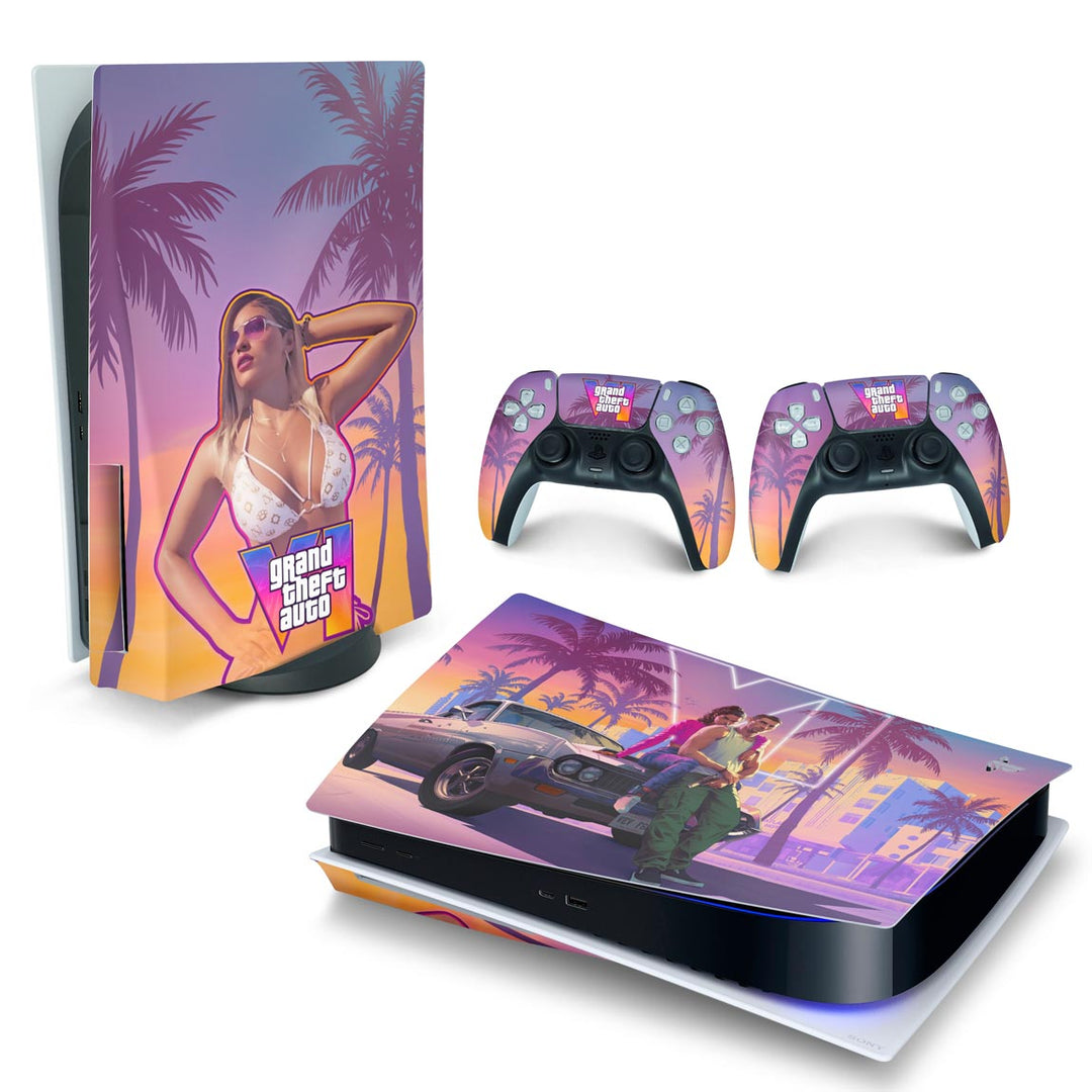 Skin Anti-Rage PS5 Fat Horizontal - GTA 6 VI - Pop Arte Skins