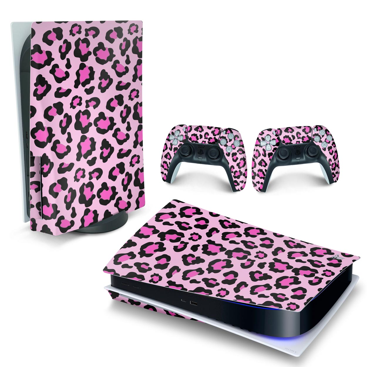 Skin Anti-Rage PS5 Fat Horizontal - Onça Rosa