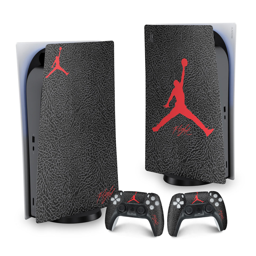 Skin Anti-Rage PS5 Fat Vertical - Jordan Flight - Pop Arte Skins - foto 9