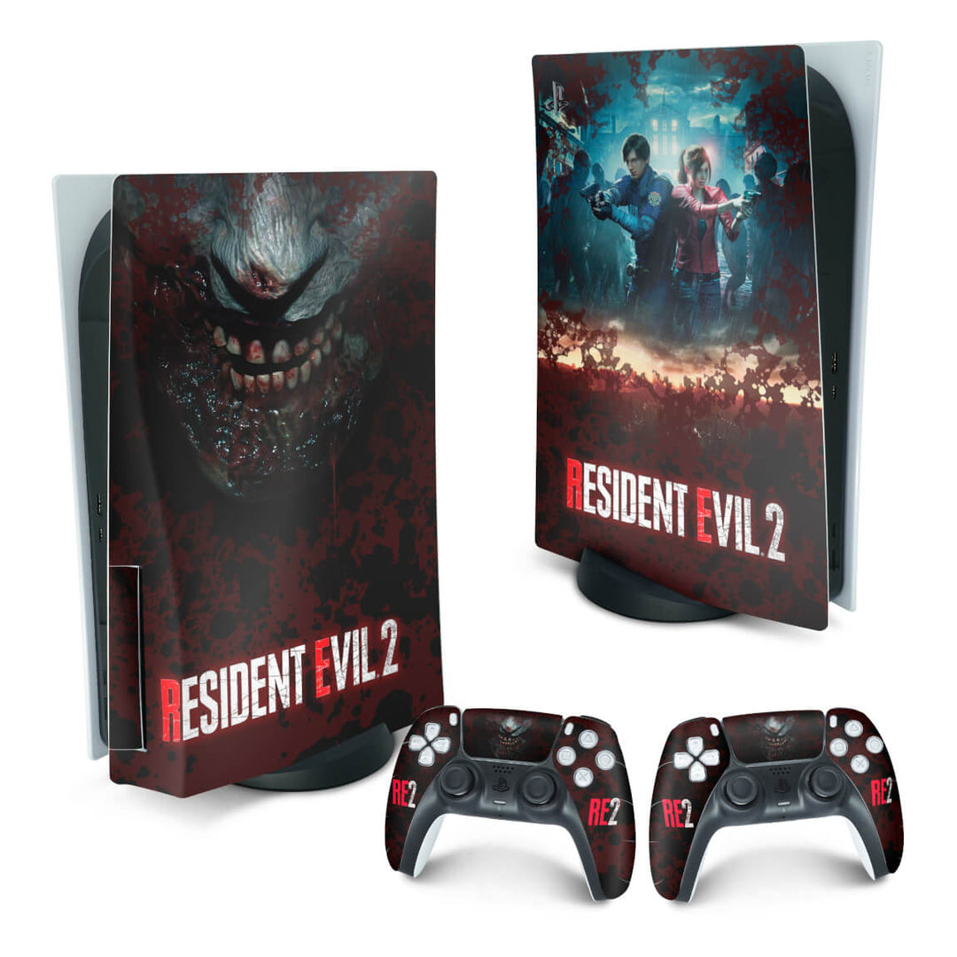 Skin Anti-Rage PS5 Fat Vertical - Resident Evil 2 Remake - Pop Arte Skins