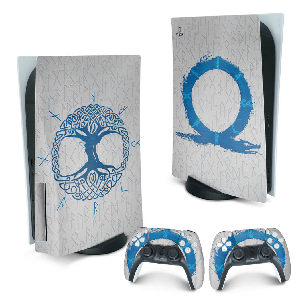 Skin Anti-Rage PS5 Fat Vertical - God Of War Ragnarok - Pop Arte Skins