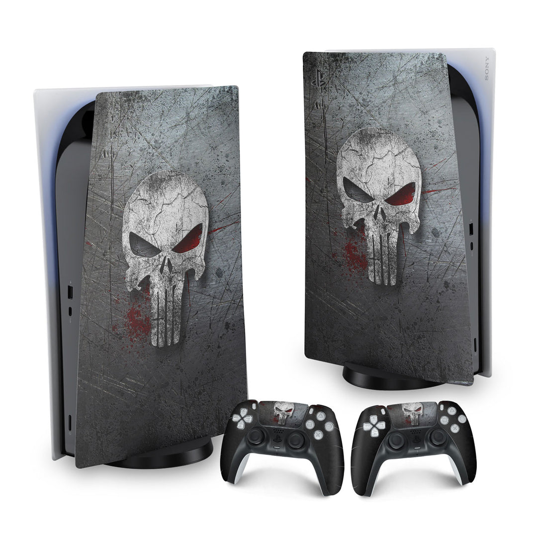Skin Anti-Rage PS5 Fat Vertical - The Punisher Justiceiro - Pop Arte Skins - foto 9