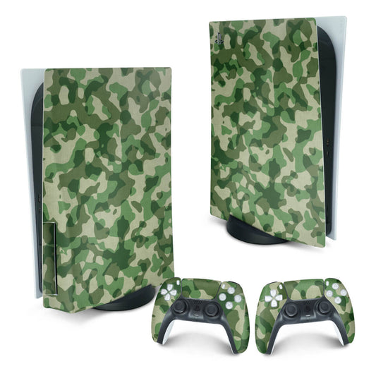 Skin Anti-Rage PS5 Fat Vertical - Camuflado Verde