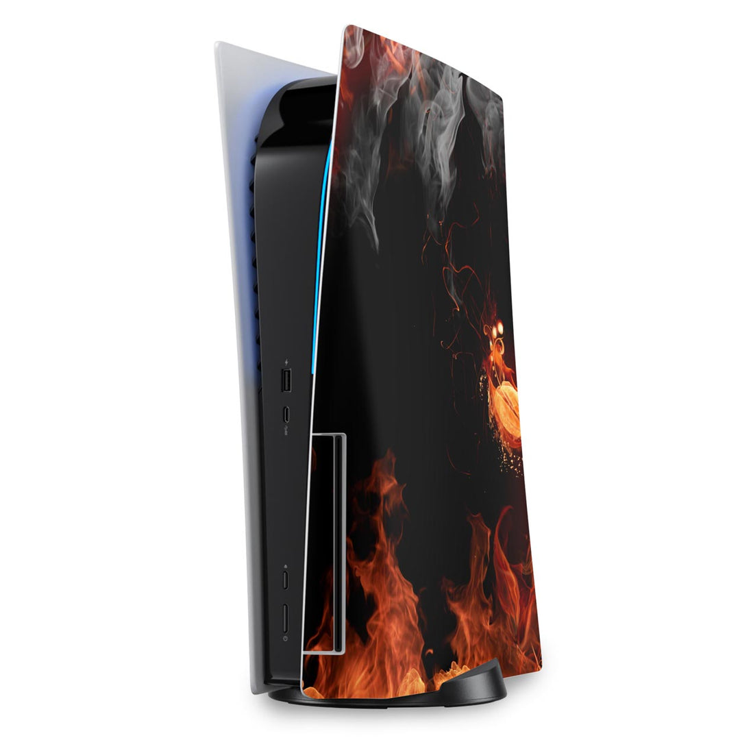 Skin Anti-Rage PS5 Fat Vertical - Fire Flower - Pop Arte Skins - foto 5