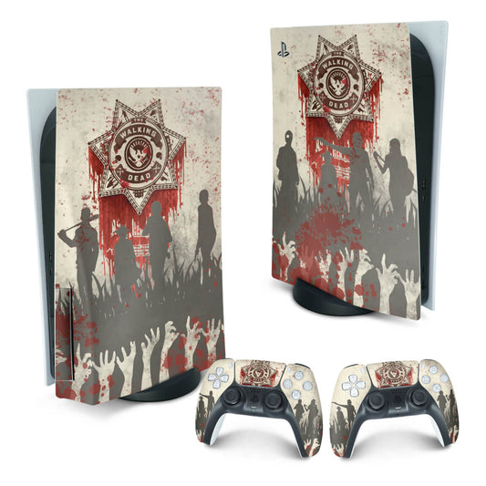 Skin Anti-Rage PS5 Fat Vertical - The Walking Dead