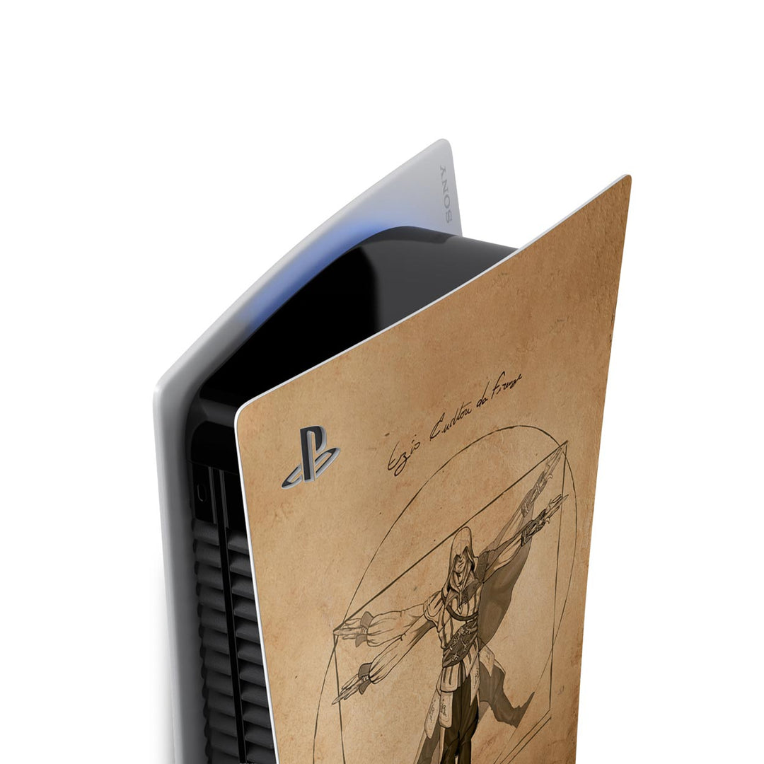 Skin Anti-Rage PS5 Fat Vertical - Assassin’S Creed Vitruviano - Pop Arte Skins - foto 3