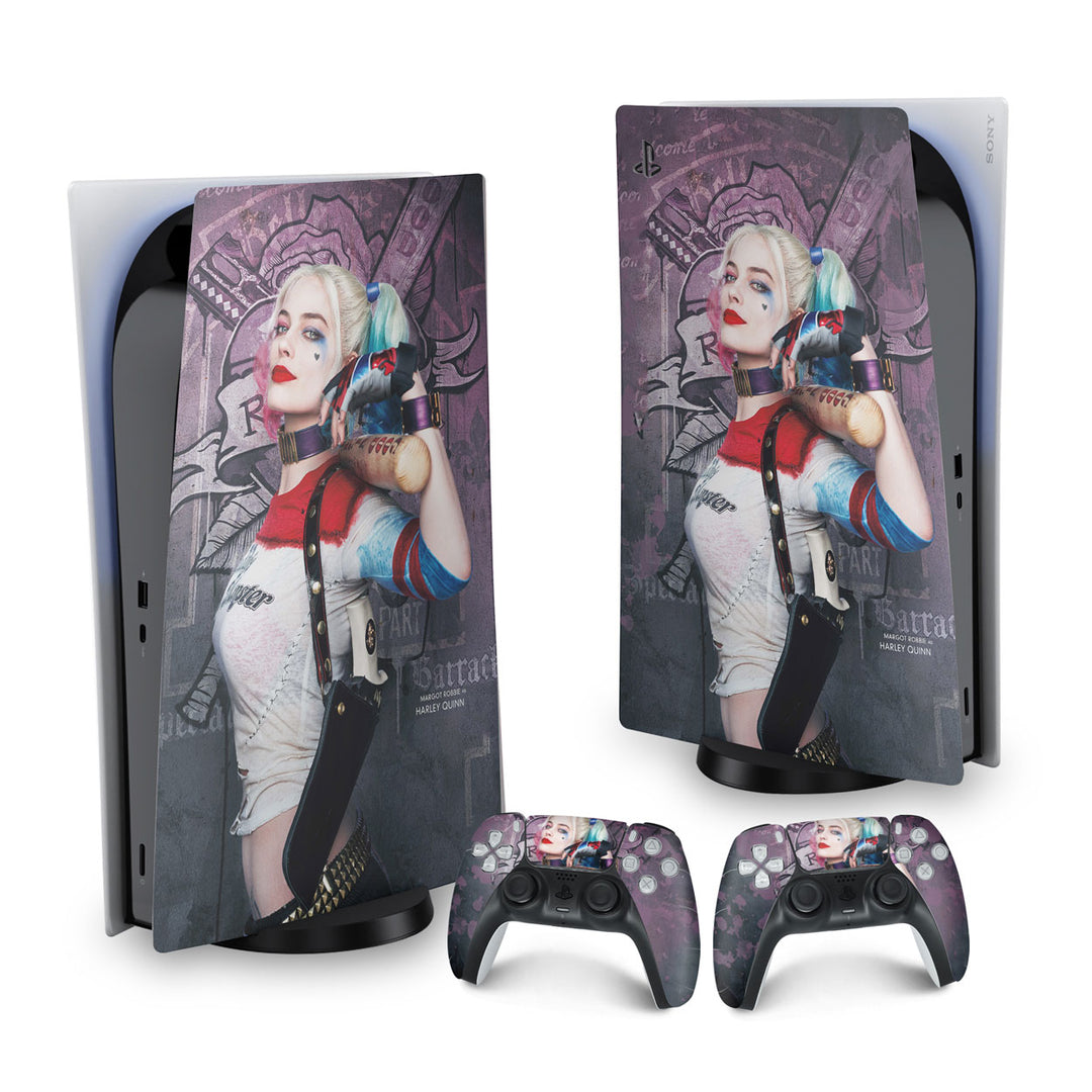 Skin Anti-Rage PS5 Fat Vertical - Arlequina Harley Quinn - Pop Arte Skins - foto 9