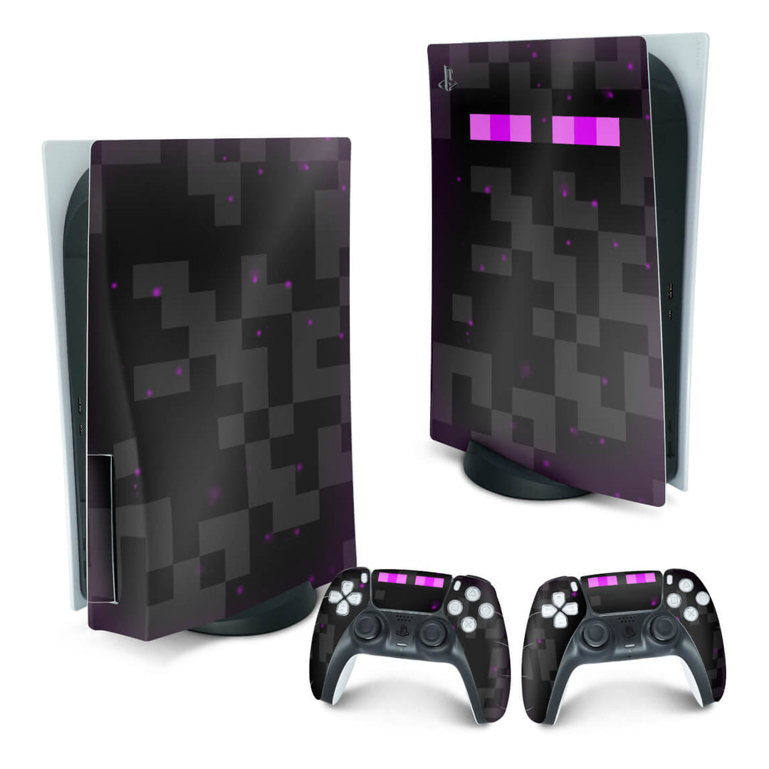 Skin Anti-Rage PS5 Fat Vertical - Minecraft Enderman - Pop Arte Skins