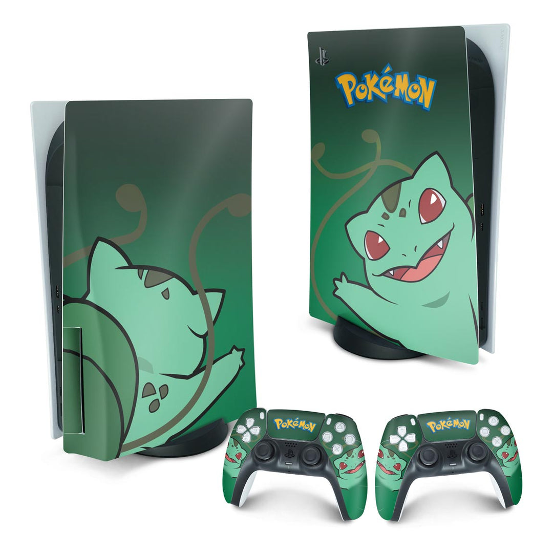 Skin Anti-Rage PS5 Fat Vertical - Pokemon Bulbasaur - Pop Arte Skins