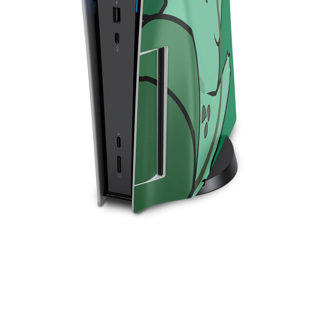 Skin Anti-Rage PS5 Fat Vertical - Pokemon Bulbasaur - Pop Arte Skins - foto 6