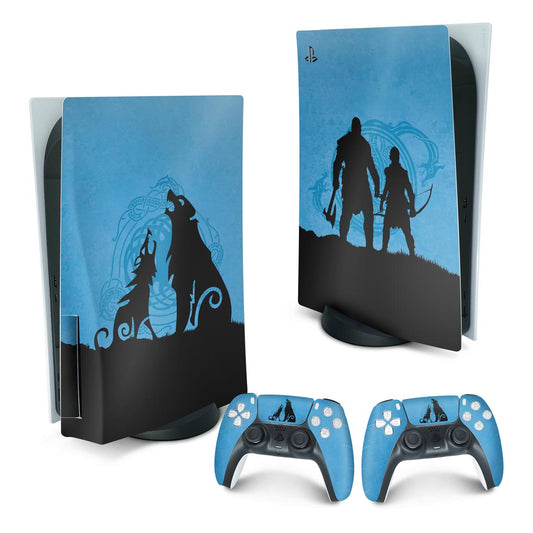 Skin Anti-Rage PS5 Fat Vertical - God of War Ragnarok Edition