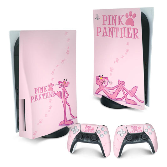 Skin Anti-Rage PS5 Fat Vertical - Pantera Cor de Rosa
