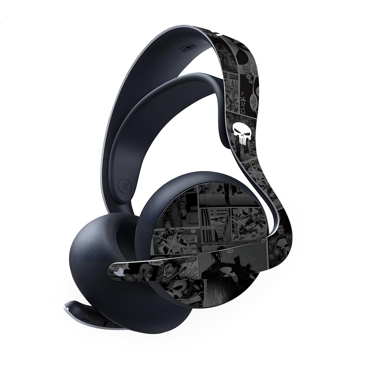 Skin Anti-Rage PS5 Headset Pulse Elite - The Punisher Justiceiro Comics