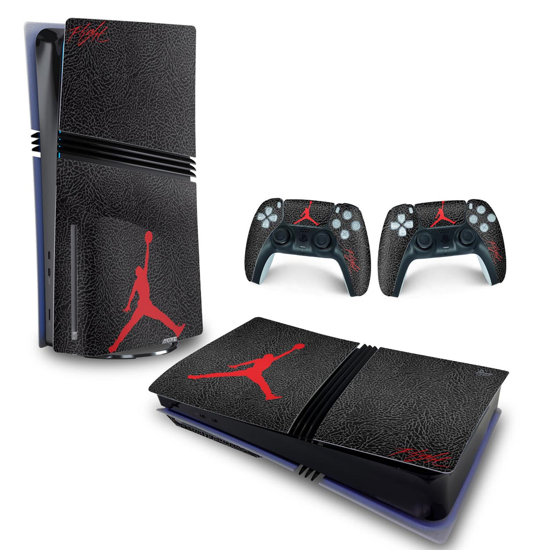 Skin Anti-Rage PS5 Pro Horizontal - Jordan Flight - Pop Arte Skins