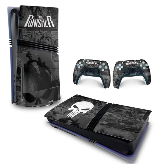 Skin Anti-Rage PS5 Pro Horizontal - The Punisher Justiceiro Comics