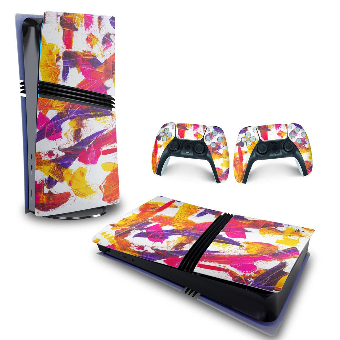 Skin Anti-Rage PS5 Pro Horizontal - Abstrato #103 - Pop Arte Skins - foto 4