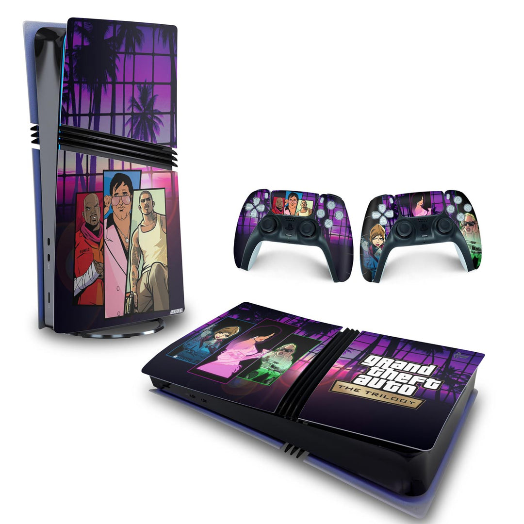 Skin Anti-Rage PS5 Pro Horizontal - GTA The Trilogy - Pop Arte Skins - foto 4