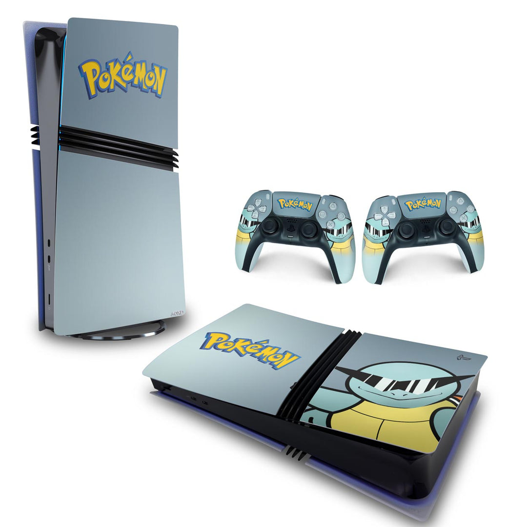 Skin Anti-Rage PS5 Pro Horizontal - Pokemon Squirtle - Pop Arte Skins - foto 4