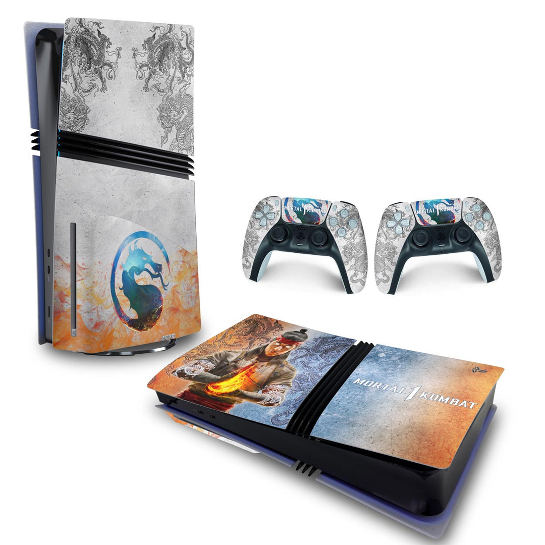 Skin Anti-Rage PS5 Pro Horizontal - Mortal Kombat 1 - Pop Arte Skins