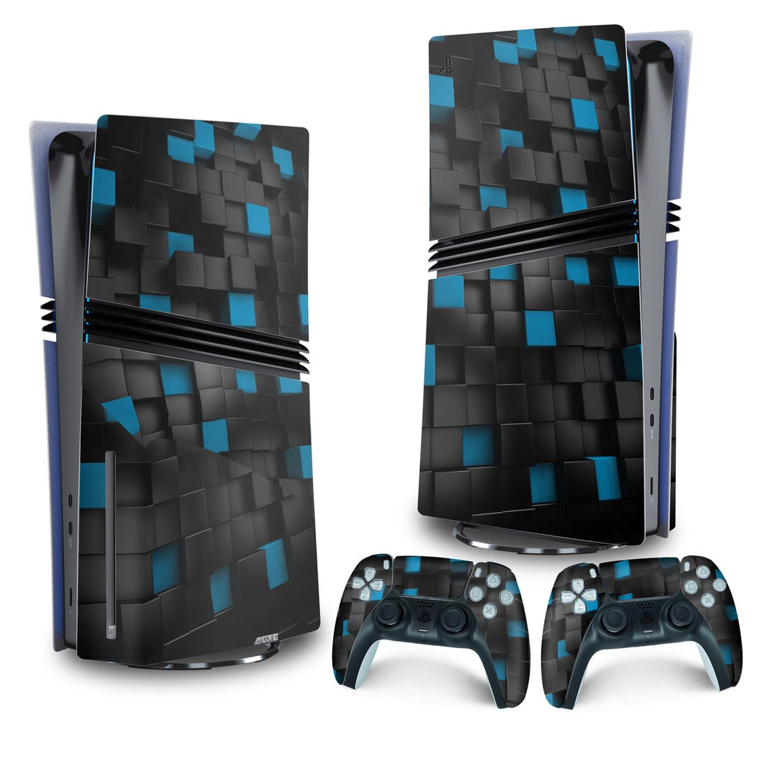 Skin Anti-Rage PS5 Pro Vertical - Cubos - Pop Arte Skins