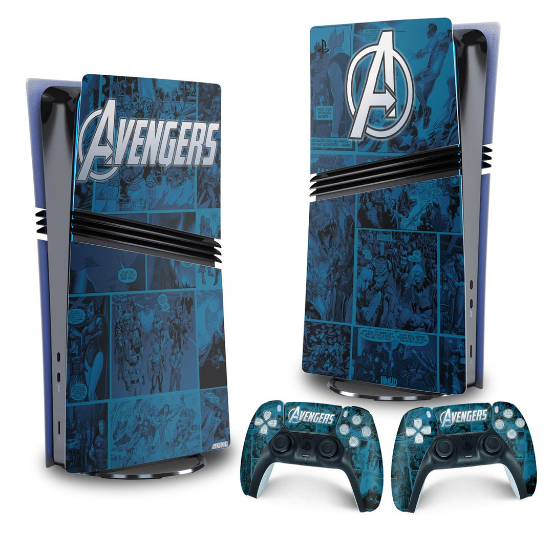 Skin Anti-Rage PS5 Pro Vertical - Avengers Vingadores Comics - Pop Arte Skins - foto 4
