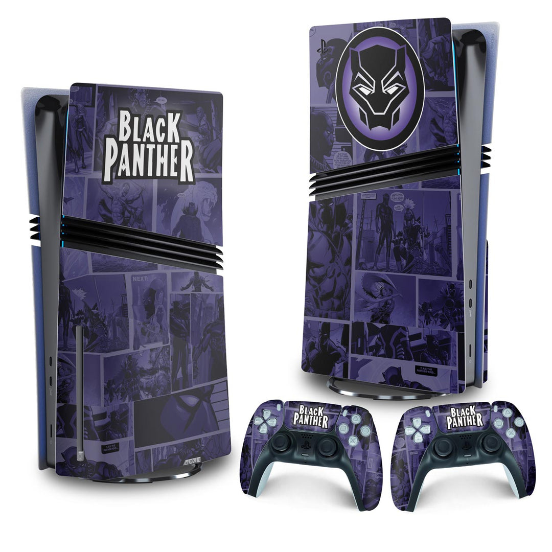 Skin Anti-Rage PS5 Pro Vertical - Pantera Negra Comics - Pop Arte Skins
