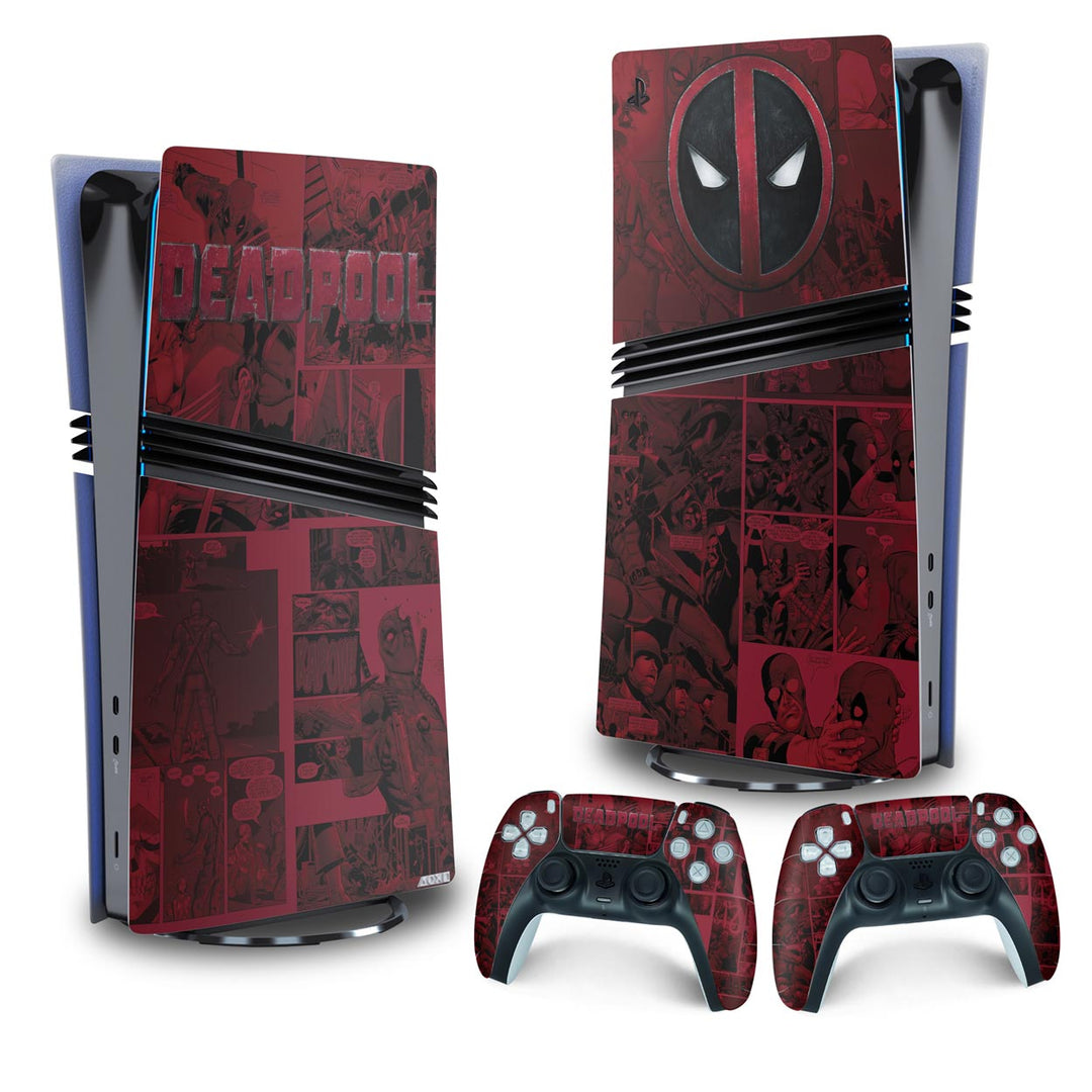 Skin Anti-Rage PS5 Pro Vertical - Deadpool Comics - Pop Arte Skins - foto 4