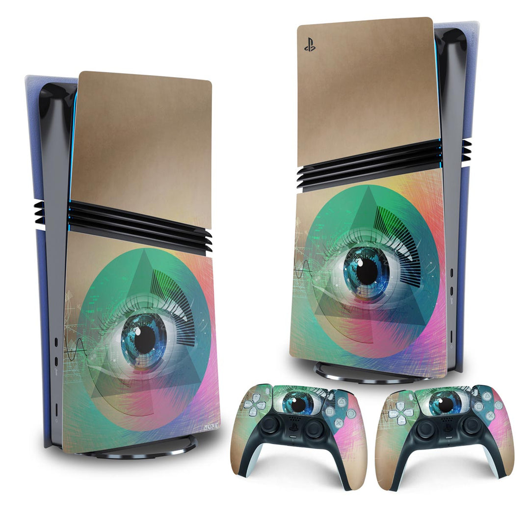 Skin Anti-Rage PS5 Pro Vertical - Abstrato #89 - Pop Arte Skins - foto 4
