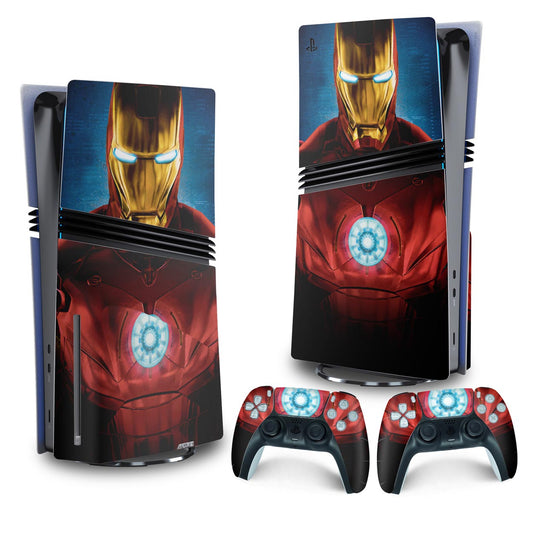 Skin Anti-Rage PS5 Pro Vertical - Iron Man Homem De Ferro