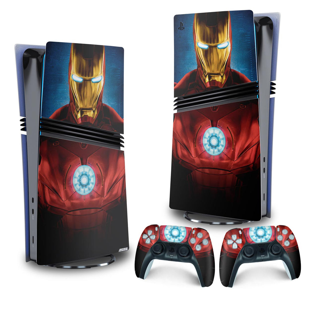 Skin Anti-Rage PS5 Pro Vertical - Iron Man Homem De Ferro - Pop Arte Skins - foto 4