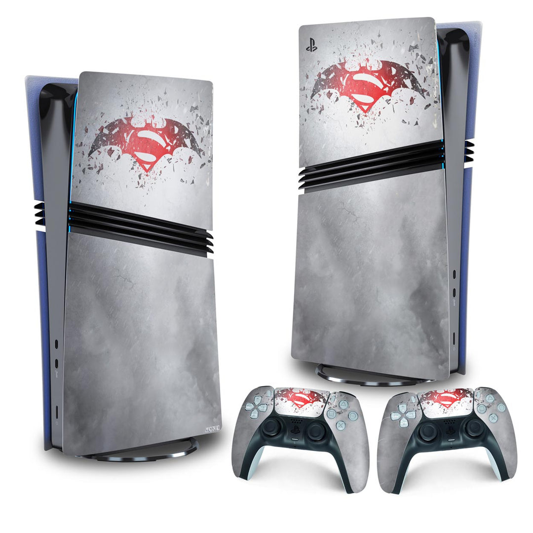 Skin Anti-Rage PS5 Pro Vertical - Batman Vs Superman Logo - Pop Arte Skins - foto 4