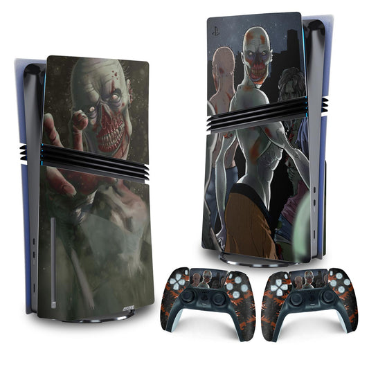 Skin Anti-Rage PS5 Pro Vertical - Zombie Zumbi The Walking