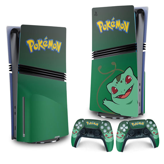 Skin Anti-Rage PS5 Pro Vertical - Pokemon Bulbasaur