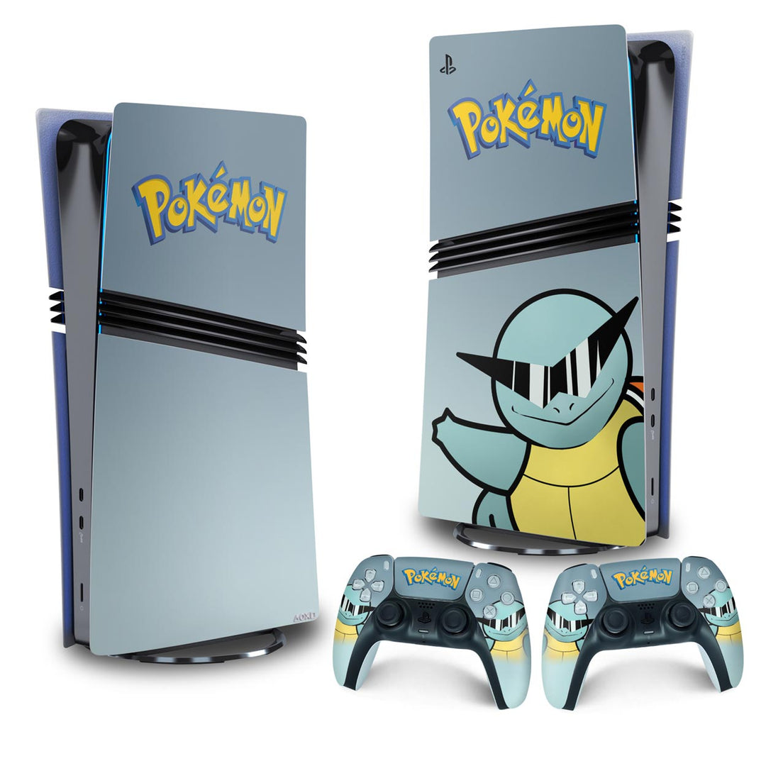 Skin Anti-Rage PS5 Pro Vertical - Pokemon Squirtle - Pop Arte Skins - foto 4
