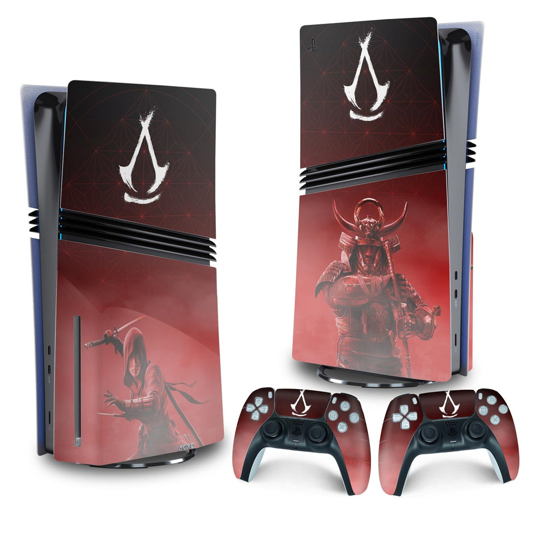 Skin Anti-Rage PS5 Pro Vertical - Assassin's Creed Shadows - Pop Arte Skins