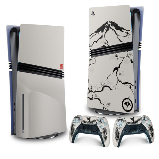 Skin Anti-Rage PS5 Pro Vertical - Ghost Of Yotei