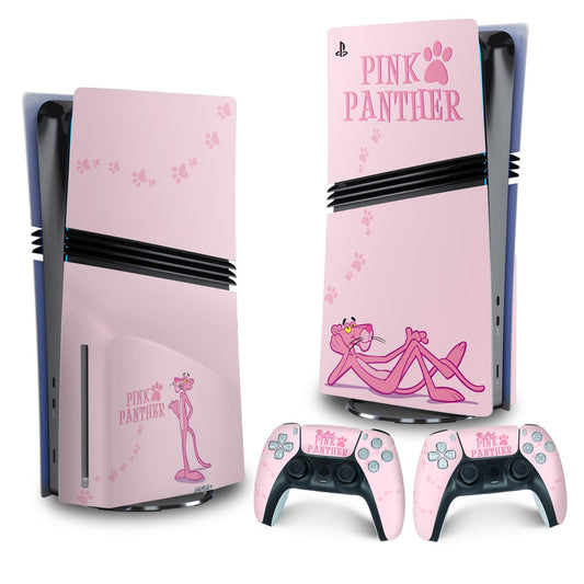 Skin Anti-Rage PS5 Pro Vertical - Pantera Cor de Rosa